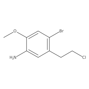 4-Bromo-5-(2-chloroethyl)-2-methoxyaniline结构式