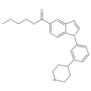 2-methoxyethyl 1-(3-(piperazin-1-yl)phenyl)-1H-benzo[d]imidazole-5-carboxylate Structure