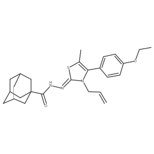 (Z)-N'-(3-allyl-4-(4-ethoxyphenyl)-5-methylthiazol-2(3H)-ylidene)adamantane-1-carbohydrazide Structure