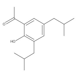 1-[2-Hydroxy-3,5-bis(2-methylpropyl)phenyl]ethanone结构式