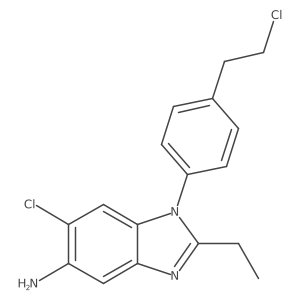 6-Chloro-1-[4-(2-chloroethyl)phenyl]-2-ethyl-1H-benzimidazol-5-ylamine Structure