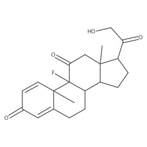Pregna-1,4-diene-3,11,20-trione, 9-fluoro-21-hydroxy-结构式