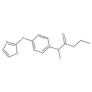 Ethyl 2-[4-(2-thiazolyloxy)phenyl]propionate结构式
