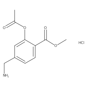 Methyl 2-acetyloxy-4-(aminomethyl)benzoate;hydrochloride Structure