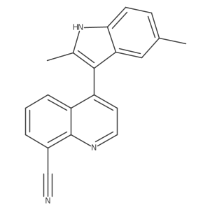 8-cyano-4-(2,5-dimethyl-1H-indol-3-yl)quinoline结构式