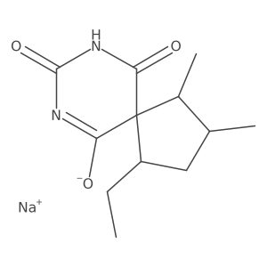 Sodium 4-ethyl-10-hydroxy-1,2-dimethyl-8-oxo-7,9-diazaspiro[4.5]deca-6,9-dien-6-olate结构式