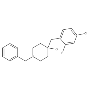 1-Benzyl-4-(4-chloro-2-fluorobenzyl)-4-piperidinol Structure