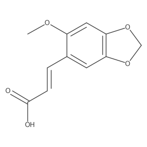 3-(6-Methoxy-1,3-dioxaindan-5-yl)prop-2-enoic acid结构式