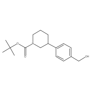 3-(4-Hydroxymethylphenyl)-1-(tert-butoxycarbonyl)piperidine Structure