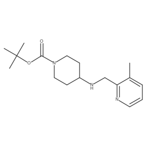 4-[(3-Methyl-pyridin-2-ylmethyl)-amino]-piperidine-1-carboxylic acid tert-butyl ester Structure