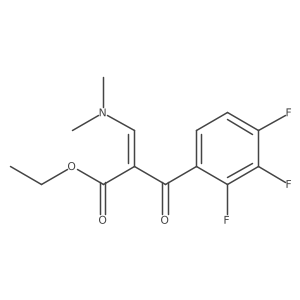 ethyl (E)-3-(dimethylamino)-2-(2,3,4-trifluorobenzoyl)prop-2-enoate结构式
