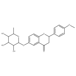 4H-1-Benzopyran-4-one, 7-[(6-deoxy-I+/--L-mannopyranosyl)oxy]-2,3-dihydro-2-(4-methoxyphenyl)-, (S)-结构式
