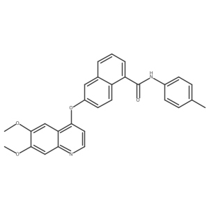 6-(6,7-Dimethoxyquinolin-4-yloxy)-N-p-tolylnaphthalene-1-carboxamide结构式