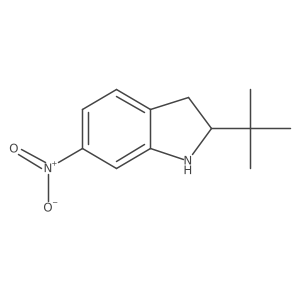 2-tert-butyl-6-nitro-2,3-dihydro-1H-indole结构式