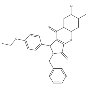7-chloro-1-(4-ethoxyphenyl)-6-methyl-2-(pyridin-3-ylmethyl)-4a,5,6,7,8,8a-hexahydro-1H-chromeno[2,3-c]pyrrole-3,9-dione Structure