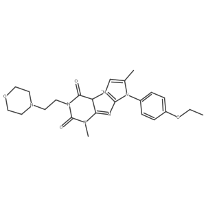 6-(4-ethoxyphenyl)-4,7-dimethyl-2-(2-morpholin-4-ylethyl)-9aH-purino[7,8-a]imidazol-9-ium-1,3-dione结构式