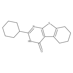 2-Cyclohexyl-5,6,7,8-tetrahydro-3H-benzo[4,5]thieno[2,3-d]pyrimidin-4-one Structure