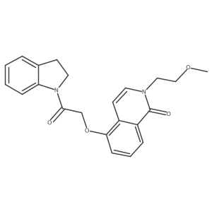 5-[2-(2,3-dihydro-1H-indol-1-yl)-2-oxoethoxy]-2-(2-methoxyethyl)-1,2-dihydroisoquinolin-1-one Structure