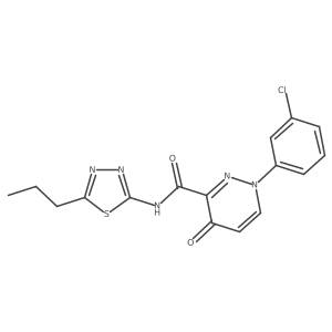 1-(3-chlorophenyl)-4-oxo-N-(5-propyl-1,3,4-thiadiazol-2-yl)-1,4-dihydropyridazine-3-carboxamide Structure