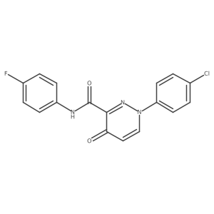 1-(4-chlorophenyl)-N-(4-fluorophenyl)-4-oxo-1,4-dihydropyridazine-3-carboxamide结构式