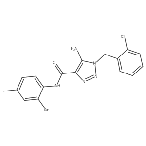 5-amino-N-(2-bromo-4-methylphenyl)-1-(2-chlorobenzyl)-1H-1,2,3-triazole-4-carboxamide Structure