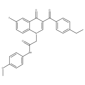 2-[3-(4-ethylbenzoyl)-6-fluoro-4-oxo-1,4-dihydroquinolin-1-yl]-N-(4-methoxyphenyl)acetamide结构式