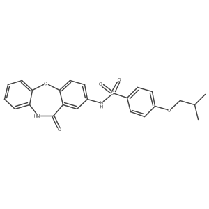 4-(2-methylpropoxy)-N-{10-oxo-2-oxa-9-azatricyclo[9.4.0.0^{3,8}]pentadeca-1(11),3(8),4,6,12,14-hexaen-13-yl}benzene-1-sulfonamide Structure