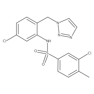 Benzenesulfonamide,3-chloro-n-[5-chloro-2-(1h-1,2,3-triazol-1-ylmethyl)phenyl]-4-methyl- Structure