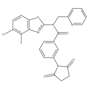 N-(5-chloro-4-methylbenzo[d]thiazol-2-yl)-3-(2,5-dioxopyrrolidin-1-yl)-N-(pyridin-2-ylmethyl)benzamide Structure