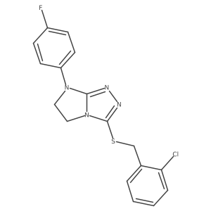 3-((2-chlorobenzyl)thio)-7-(4-fluorophenyl)-6,7-dihydro-5H-imidazo[2,1-c][1,2,4]triazole Structure