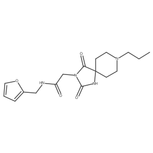 2-(2,4-dioxo-8-propyl-1,3,8-triazaspiro[4.5]decan-3-yl)-N-(furan-2-ylmethyl)acetamide Structure