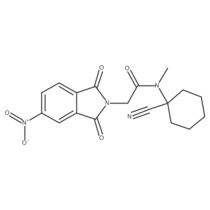 N-(1-cyanocyclohexyl)-N-methyl-2-(5-nitro-1,3-dioxo-2,3-dihydro-1H-isoindol-2-yl)acetamide Structure