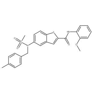 N-(2-Methoxyphenyl)-5-[[(4-methylphenyl)methyl](methylsulfonyl)amino]benzo[b]thiophene-2-carboxamide结构式
