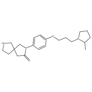 2-{4-[3-(2-Methylpyrrolidin-1-yl)propoxy]phenyl}-2,7-diazaspiro[4.4]nonan-3-one Structure
