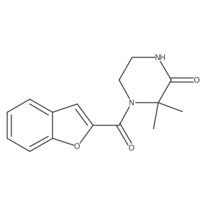 4-(Benzofuran-2-carbonyl)-3,3-dimethylpiperazin-2-one Structure