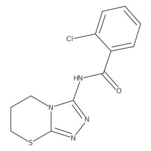 2-chloro-N-{5H,6H,7H-[1,2,4]triazolo[3,4-b][1,3]thiazin-3-yl}benzamide结构式