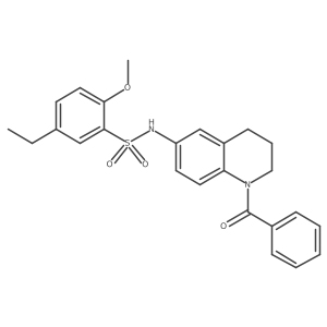 N-(1-benzoyl-1,2,3,4-tetrahydroquinolin-6-yl)-5-ethyl-2-methoxybenzenesulfonamide Structure