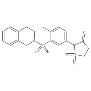 2-(3-((3,4-dihydroisoquinolin-2(1H)-yl)sulfonyl)-4-methylphenyl)isothiazolidin-3-one 1,1-dioxide结构式