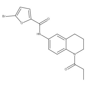 5-bromo-N-(1-propanoyl-1,2,3,4-tetrahydroquinolin-6-yl)furan-2-carboxamide结构式