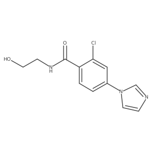 2-Chloro-N-(2-hydroxyethyl)-4-(1H-imidazol-1-yl)benzamide结构式