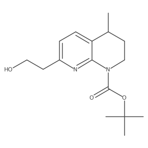 Tert-butyl 7-(2-hydroxyethyl)-4-methyl-3,4-dihydro-1,8-naphthyridine-1(2H)-carboxylate结构式