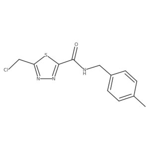 5-(chloromethyl)-N-(4-methylbenzyl)-1,3,4-thiadiazole-2-carboxamide结构式