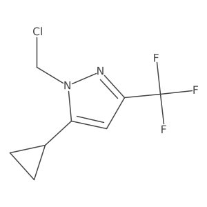 1-(Chloromethyl)-5-cyclopropyl-3-(trifluoromethyl)-1H-pyrazole结构式