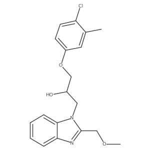 3-(4-Chloro-3-methylphenoxy)-1-[2-(methoxymethyl)benzimidazolyl]propan-2-ol结构式