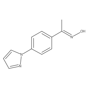 N-[1-(4-pyrazol-1-ylphenyl)ethylidene]hydroxylamine Structure
