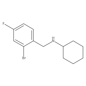 N-[(2-bromo-4-fluorophenyl)methyl]cyclohexanamine结构式