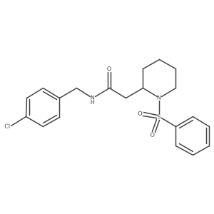 N-(4-chlorobenzyl)-2-(1-(phenylsulfonyl)piperidin-2-yl)acetamide Structure