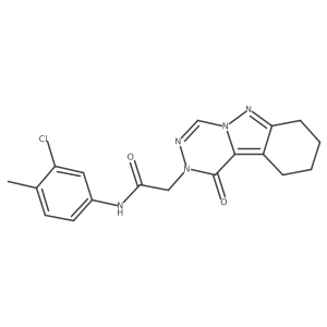 N-(3-chloro-4-methylphenyl)-2-(1-oxo-7,8,9,10-tetrahydro-[1,2,4]triazino[4,5-b]indazol-2(1H)-yl)acetamide结构式