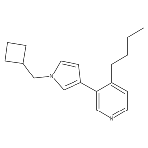 4-Butyl-3-[1-(cyclobutylmethyl)-1H-pyrrol-3-yl]pyridine结构式