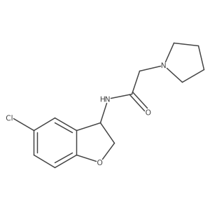 N-(5-Chloro-2,3-dihydro-1-benzofuran-3-YL)-2-(1-pyrrolidinyl)acetamide Structure